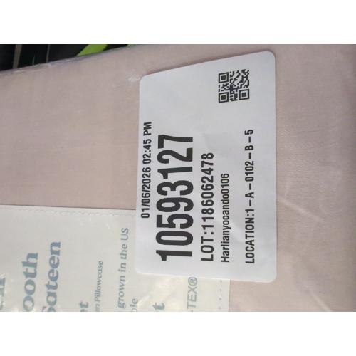 Nestwell Pima Cotton Sateen 500-Thread-Count Twin Sheet Set in Silver Peony