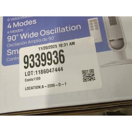 Dreo 42 Cruiser Pro T1 Oscillating Bladeless Remote Tower Fan White