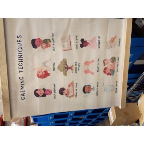 DOI-LANEE Feelings Chart 16x12 Inch, Mental Health Poster Hanger Frame, Montessori Emotions Poster Wall and Therapy Office Decor, Psychology Gifts, Set of 2 Preschool Classroom Decor