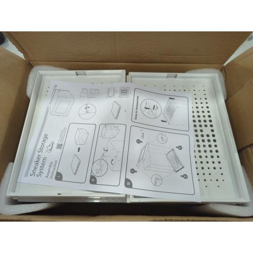 WHITE XL 6 pack - 14.6 Inches Long for BIG Shoes & Sneakers, Shoe Storage Organizer, Shoe Storage Boxes, Shoe Box Clear Plastic Stackable, Shoe Containers, Shoe Organizer for Closet