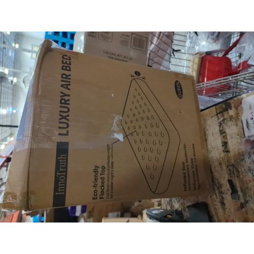 InnoTruth Air Mattress Queen with Built in Pump, Inflatable Mattress Blow up Mattress, Family Choice Award Winner, 18 Colchones Inflables Foldable Air Bed for Guest & Home, Ideal for Camping, 650lbs