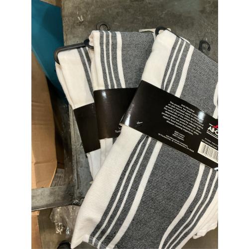 All-Clad Striped Dual Kitchen Towel in Black