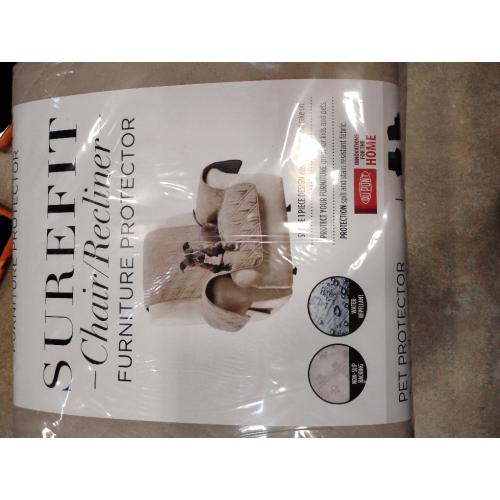SureFit Pet Protector Recliner Furniture Cover Taupe