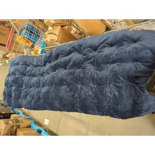 REDCAMP Extra Thick Folding Sleeping Cot Pads, Comfortable Soft Velvet Cotton Camping Cot Mattress Pad for Hiking, Backpacking, Blue 75x28