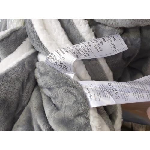 Amazon Basics Reversible Sherpa Throw Blanket, Dark Gray, 50x60