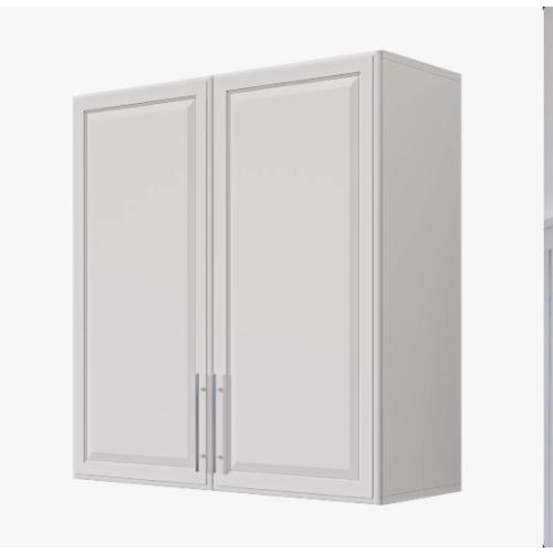 White Wall Cabinets with Adjustable Shelves
