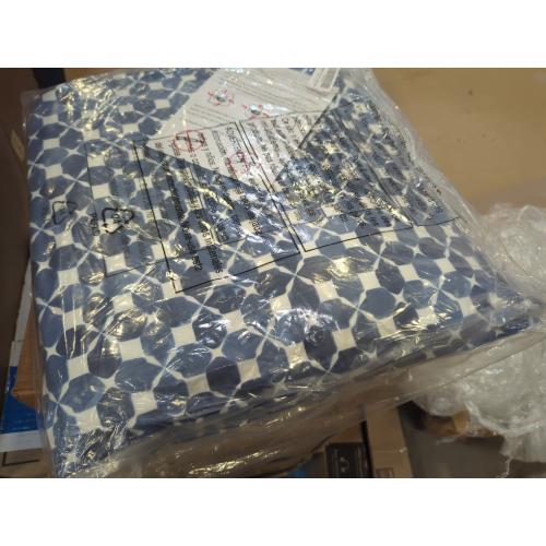 Set of 2 Size 18x18 Color Blue and White Outdoor/Indoor Throw Pillows, Pack of 2 Waterproof Decorative Throw Pillows with Inserts, 18”x18” Square Pillows for Bed, Couch, Sofa and Patio Furniture