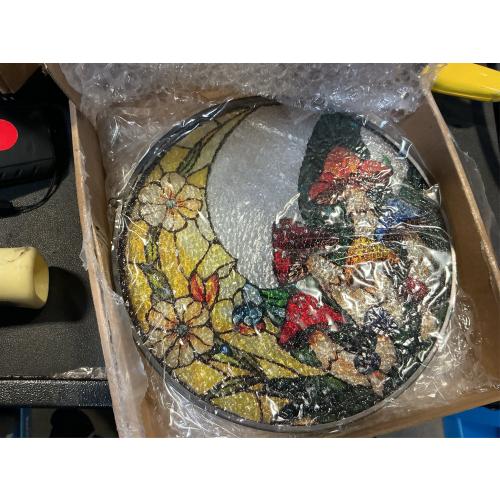 7.8 Mushrooms Stained Glass, Suncatcher for Window Hanging, Suncatcher Art Decor for Home Garden Housewarming, Natural Scenery Gift for Mom, Grandma, Women, Friends, Couples ART-12E-SG8