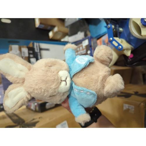 GUND Beatrix Potter Peter Rabbit Silly Pawz Plush, Easter Bunny Stuffed Animal for Ages 1 and Up, Brown/Blue, 11”