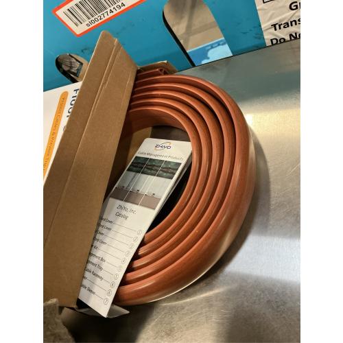 Floor Cord Cover 10ft, Cord Hider Floor Brown Walnut Wood, Floor Cable Management Prevent Cable Trips, Floor Cable Cover Wire Covers for Power Cords, Cord Protector Cord Cavity W0.47in H0.28in