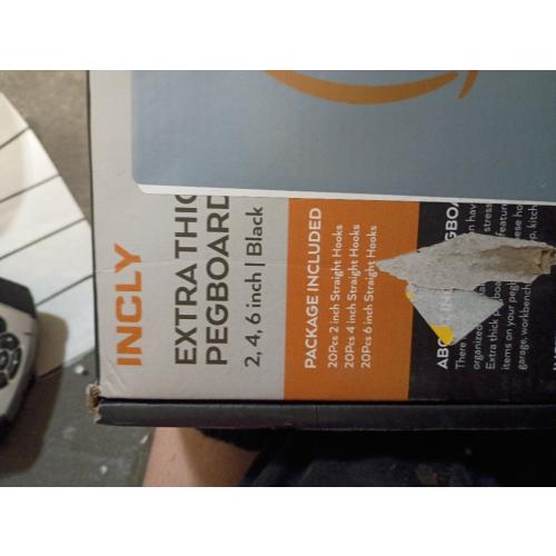 INCLY 60 Pack 2/4/6 Inch Black Pegboard Hooks, 1/4 Heavy Duty Peg Board Shelving Hooks Accessories, Peg Board Tool Hangers Fit for 1/4 Pegboard Hanging Tools Garage, Craft Organizing, Kitchen, Store