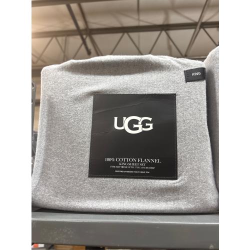 UGG Flannel King Sheet Set in Heather Grey