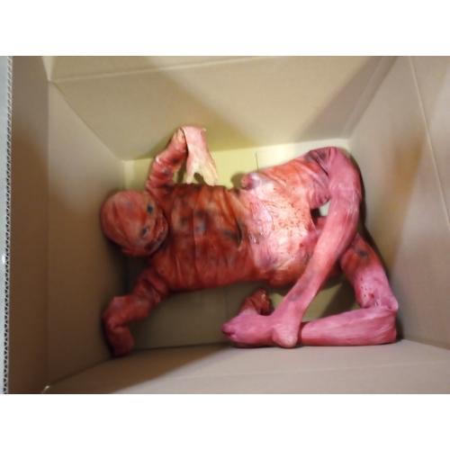 Halloween Bloody Full Body - 4.8ft Latex Skinned Hanging Corpse Torso Props for Haunted House Zombie Halloween Party Decoration(1Piece)