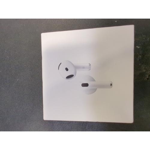 White Apple AirPods 4 with Active Noise Cancellation