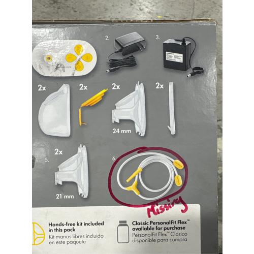 Medela - Pump In Style® Hands-free Breast Pump - White ( missing tubing see the picture )