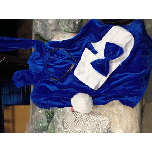 Women Velvet Bunny Costume Bunny Girl Suit Costume Senpai Cosplay One Piece Bodysuit Stockings Set
