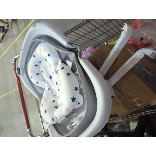 Bath Pillow Bañera Plegable para Bebé, Bañera Portátil Con Sensor De Temperatura, Cojín Antideslizante, Segura, Novedad Bathtub Pillow (Color : Gray with Pad)