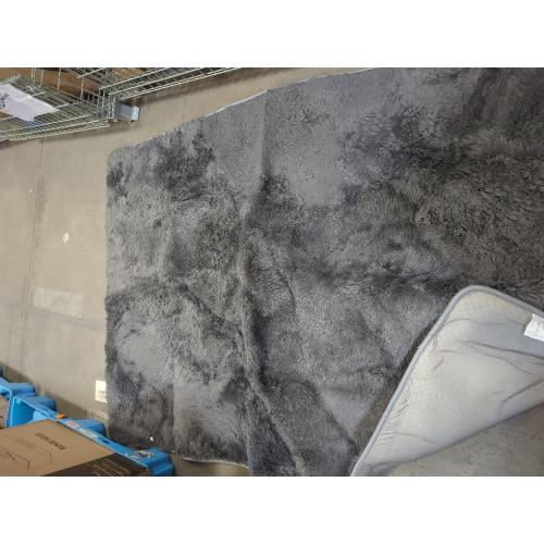 Ophanie 3x5 Rug, Bedside Preppy Dorm Area Rug, College Essentials Non Slip Grey Small Carpets for Bedroom, Anti Slip Fluffy Gray Living Room Rugs Home Decor Aesthetic, Nursery