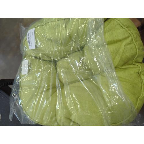 Soft Round Chair Pad Non Slip Padded Chiar Cushion Soft and Comfortable Seat Cushions for Kitchen Dining Office Chairs (Green R,16x16)