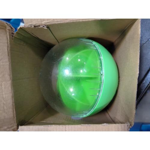 Green Dog Treat Ball, Dog Food Puzzle Slow Feeder Interactive Squeaky Mental Stimulation Toys, Dog& Cat Treat Dispenser Puzzle Toys Active Rolling Balls for Medium/Large Dog Breeds