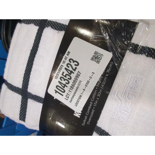 2 pack All-Clad Checked Cotton Kitchen Towel, Almond