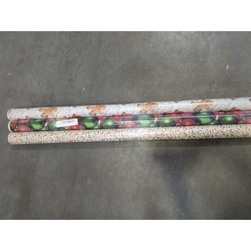 American Greetings 120 sq. ft. Vintage Christmas Wrapping Paper Bundle, Gingerbread, Ornaments, Peppermints (3 Extra Wide Rolls 40 in. x 12 ft.)