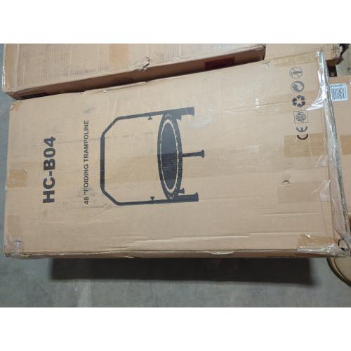 Foldable Mini Trampoline, 40/48 Rebounder Trampoline for Adults & Kids, 450lbs Capacity with U-Shaped Adjustable Bar, Indoor Fitness Workout Exercise Equipment