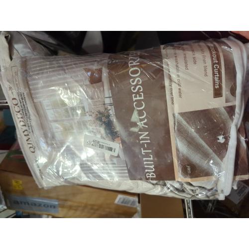 Lush Decor Farmhouse Stripe Yarn Dyed Eco-Friendly Recycled Cotton Window Curtain Panel Pair, 42 W x 95 L, Neutral - Classic Modern Rustic Charm - Eco Friendly Cotton Fabric