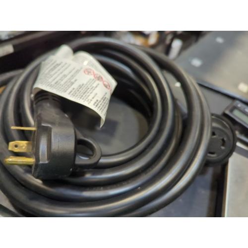 6 AWG Welder Extension Cord 10FT, NEMA 14-50P to 6-50R Adapter, 50 Amp 250V 12500W, Heavy Duty 4-Prong to 3-Prong Welding Power Cord with Handles & LED Indicator, Generator to Welder Use