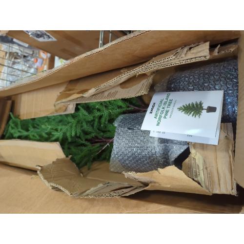 Norfolk Pine Christmas Tree Real Touch Faux Holiday Tree with Pot, Realistic Indoor Outdoor Decoration for Entryway, Living Room, Office, Apartment (5FT- 2Pack)