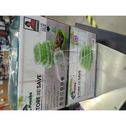 Piranha Store And Save Silicone Food Storage Containers in Colour Lime 8pc