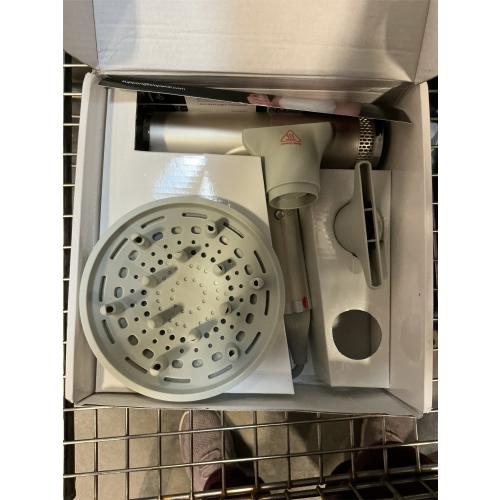 slopehill Professional Ionic Hair Dryer with Diffuser - Lightweight, Compact, Powerful & Fast Salon Blow Dryer with High Speed Brushless Motor for Travel, Women & Men (Ceramic, silver)