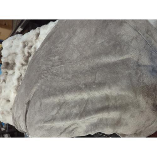 COOVA Faux Fur Throw Blanket for Couch, Cozy Soft and Fuzzy Plush Rabbit Fur Bubble Blanket for Sofa Bedroom Living Room, 50x60 Inches Tie Dye Brown