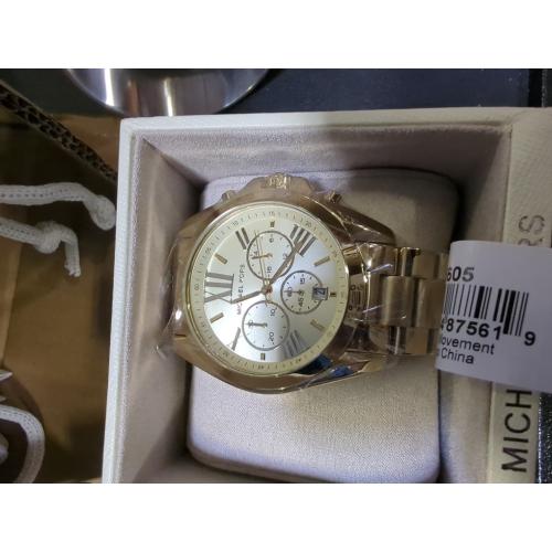 Michael Kors Women's Bradshaw MK5605 Gold Stainless-Steel Plated Japanese Quartz Dress Watch