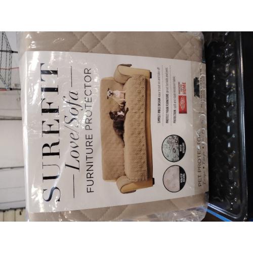 SureFit Pet Protector Sofa Furniture Cover in Taupe