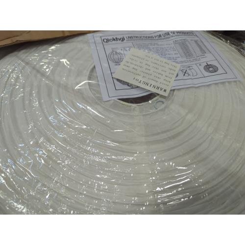 White Round Paper Lanterns, 15.75 Large Hanging Paper Lantern Lamp, Chinese/Japanese Paper Lantern Pendant Light for Party Decoration, Wedding, Home Decor Ceiling Lampshade(2 Pack)