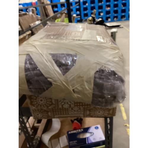 palassio Dark Grey 100% Cotton Quilt Queen Size Bedding Sets with 2 Pillow Shams, Textured Lightweight Soft Bedspread Shabby Chic Coverlet, Quilted Comforter Bed Cover for All Season, 3 Pieces