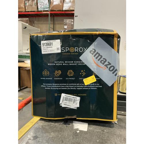 Hanging Woven Wall Basket Set - 7 Unique Handcrafted Seagrass Baskets for Boho, Farmhouse & Rustic Wall Decor, Table Settings & More - Ready to Hang with Nails & Marking Pencil Included