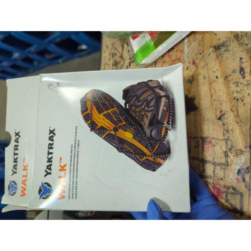 SIZE L....Yaktrax Walk Traction Cleats - 360-Degree Grip on Snow, Ice, & Multi-terrain Surfaces - Elastic Outer Band w/ Easy-On/Off Heel Tab & 1.2mm Zinc-coated Steel Coils - Abrasion & Rust Resistant - Unisex