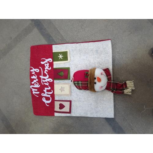 ikasus Dining Chair Back Cover Christmas Santa and Reindeer Protector Holiday Decorations Ornaments for Xmas Indoor Decoration, Party Holiday Festival Restaurant Decor Red#2