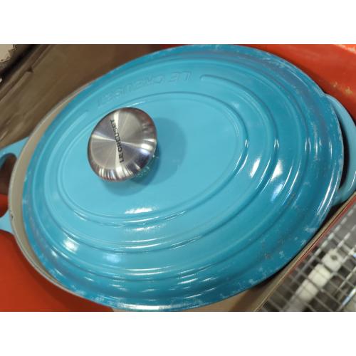 Le Creuset Enameled Cast Iron Signature Round Dutch Oven, 4.5 qt., Caribbean