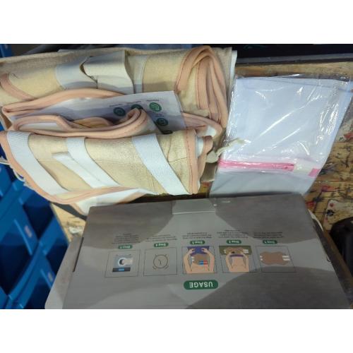 9 Pcs Castor Oil Pack Wrap Organic Cotton for Liver Detox, Stomach, Belly, Neck, Breast, Knee, Foot & Entire Body, Reusable Pads Kit for Hot/Cold Compress with Adjustable Elastic Strap