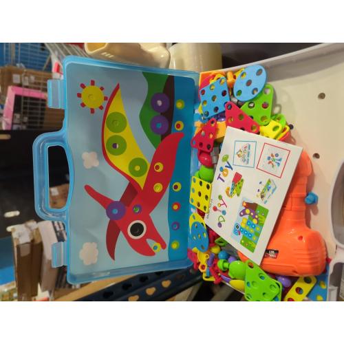 Educational Toys Building Blocks, 244 Pieces Electric Screwdriver DIY Building Toys for Boys and Girls, Educational Construction Building kit for Kids Ages 4 5 6 7 8 9 10 Year Old