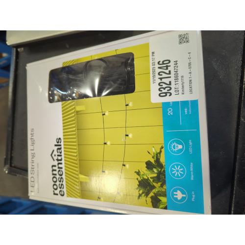 20ct LED Indoor Outdoor Globe String Lights Clear Bulbs with Black Wire - Room Essentials™