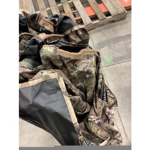 Hunting Blind, 360° See Through Ground Blind for Turkey Hunting, Turkey Ground Blind, Hunting Blind for Turkey & Deer, 2-3 Person Pop Up Portable Camouflage Tent with Carrying Bag