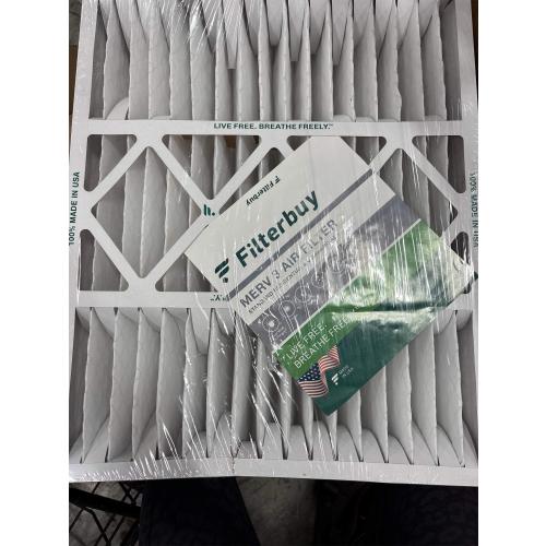 Filterbuy 20x25x5 Air Filter MERV 8 Dust Defense (2-Pack), Pleated HVAC AC Furnace Air Filters for Honeywell FC100A1037, Lennox X6673, Carrier, & More (Actual Size: 19.88 x 24.75 x 4.38 Inches).   (. See the pictures is new but one have little cut )