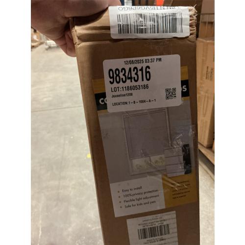 No Drill Blinds for Windows 1 Vinyl L-Shaped Slats Cordless Mini Blinds for Home, for Window Size 36 W × 48 H White