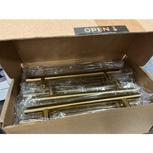 goldenwarm 25 Pack Kitchen Cabinet Pulls Brushed Brass Drawer Pulls Gold 5in Cabinet Handles Modern Hardware for Kitchen Cupboard Bedroom Drawer Bathroom Furniture Door