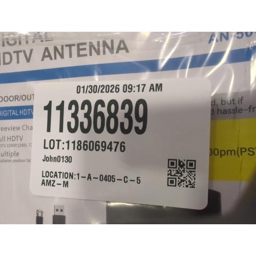 3000  Miles Range TV Antenna, Strongest Digital TV Antenna Indoor Outdoor with Amplifier Signal Booster, HD Antenna for Local Channels for Smart TV and Old TVs-38ft Long Coax Cable