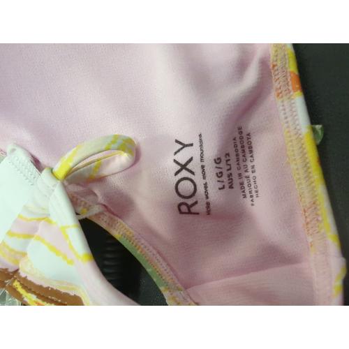 Size Large Roxy Women's Bikini Top – UPF 50 , Quick-Dry, Removable Pads, Swimsuit Top, Surf & Beachwear